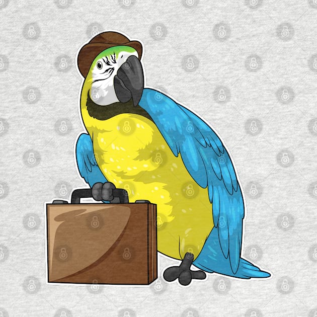 Parrot Businessman Briefcase by Markus Schnabel